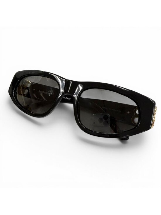 Balenciaga Side Logo Eyewear Sunglasses Black Gold 53 Demo Lens main image 8